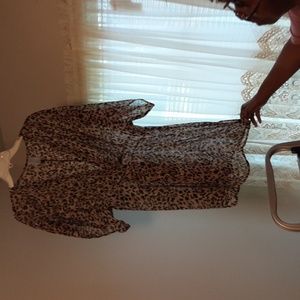 Time & Tru, Large (12-14) leopard print